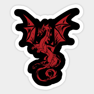 Red Dragon Sticker